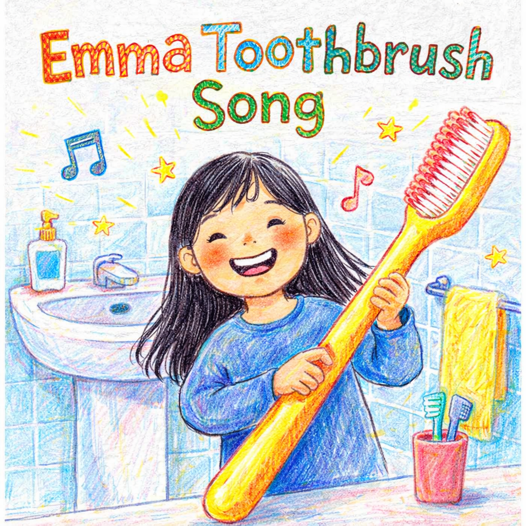 Emma Toothbrush – Cover des personalisierten Kinderlieds