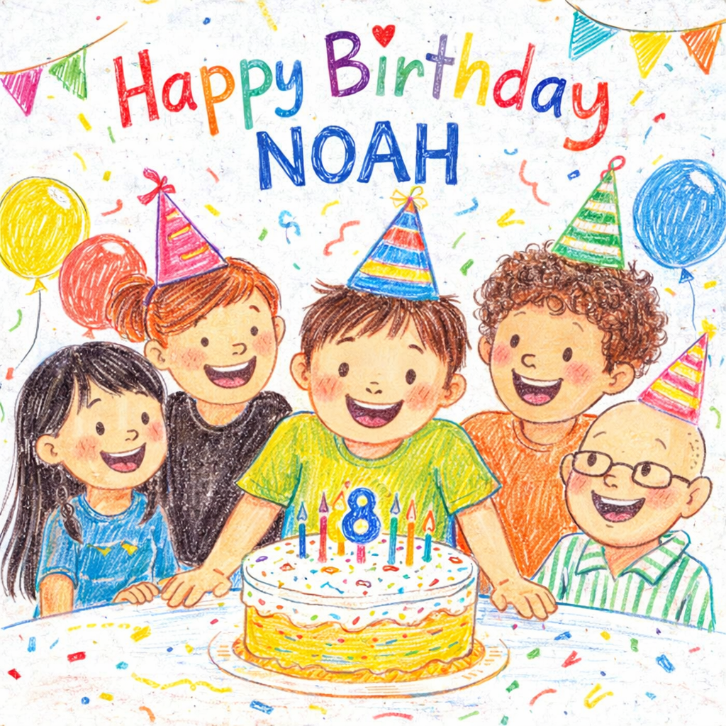 Happy Birthday, Noah – Cover des personalisierten Geburtstagslieds